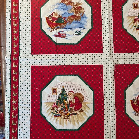 T’was The Night Before Christmas Collection VIP St. Nicholas Pillow Fabric 43x34 - Picture 3 of 8